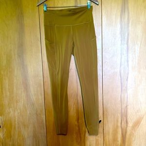 Golden/deep yellow Lululemon tights